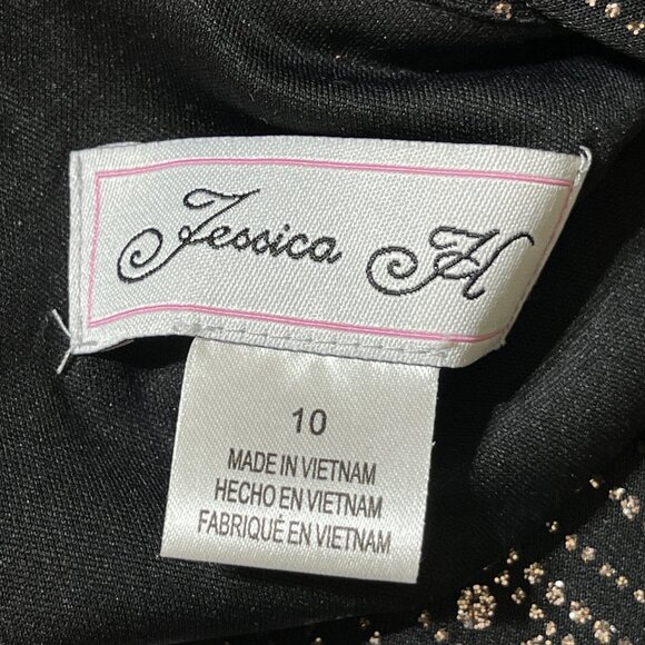 Jessica Howard Womens Shimmer V-Neck Sheath Dress Size 10 Cocktail Party - Picture 4 of 8